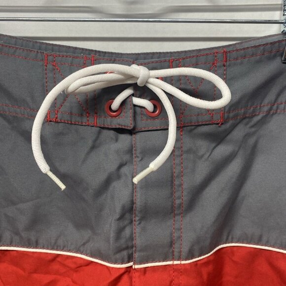 Mossimo Supply Co. Board Shorts Mens Size 38 Red & Gray Swim Shorts Surf Beach - Picture 3 of 8